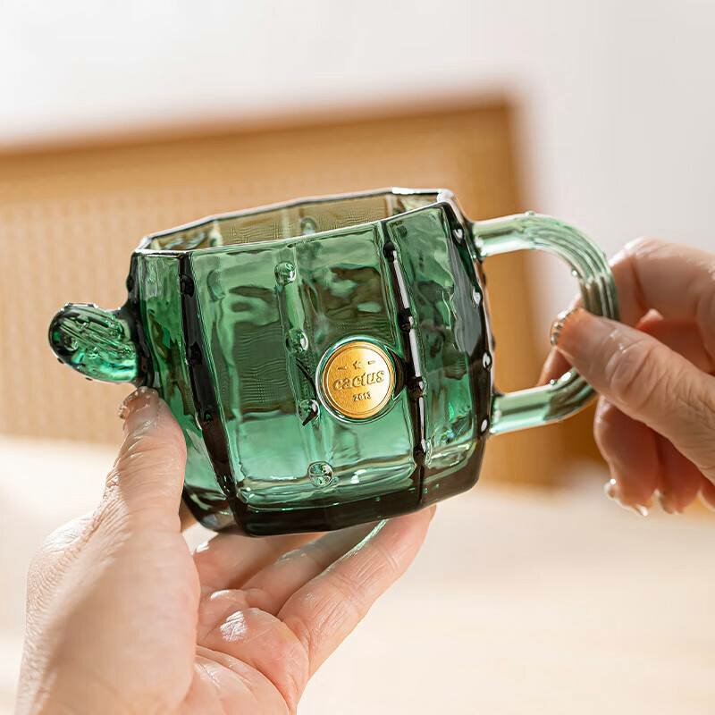 Кружка для чая и кофе кружка стекло кактус прикольные для подарка