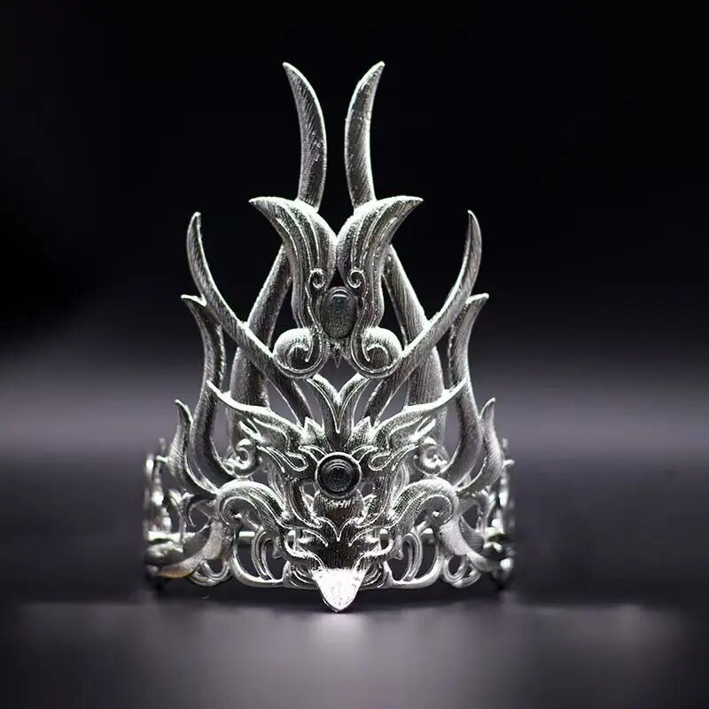 Серебристая корона Xiuhe Phoenix с хрусталем