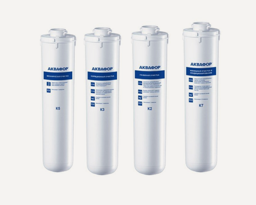 Изображение товара Комплект картриджей Аквафор Кристалл Квадро, для мягкой воды, 4 шт