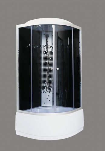Изображение товара Душевая кабина ASTERA PB 95 (900/900/2180) высокий поддон(40см) стекло тонированное