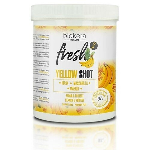 Salerm Восстанавливающая маска с бананом 1000 мл - Fresh Yellow Shot Repair & Protect Mask дом природы маска натуральная для волос кокосовая после мытья волос 150 мл банка