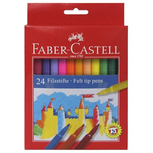 фото Faber-Castell Набор фломастеров Замок, 24 шт. (554224) разноцветный