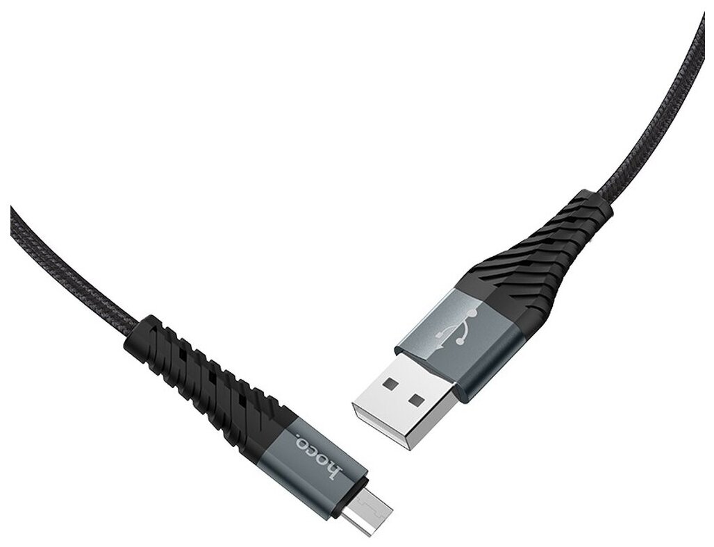 Кабель Hoco X38 Cool Charging, USB - microUSB, 1м, черный