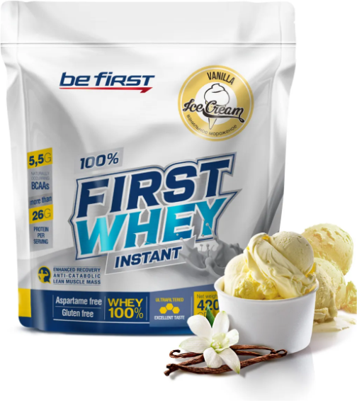 Be First First Whey Instant 420 гр (Be First) Ванильное мороженое