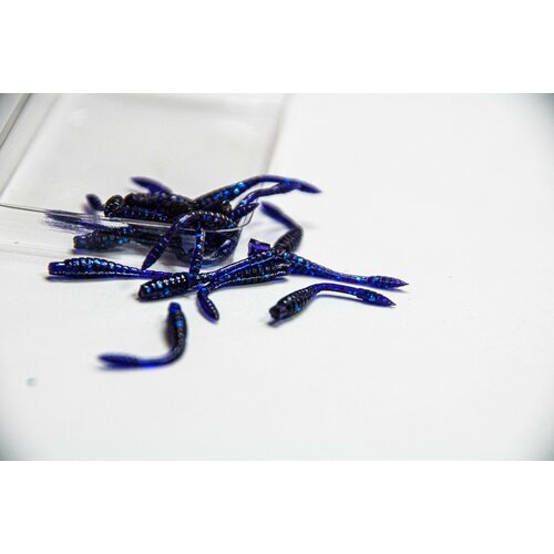 Силиконовая приманка Червяк Типси (T-Worm) 25мм. 20шт. Фиолетовый (Violet).