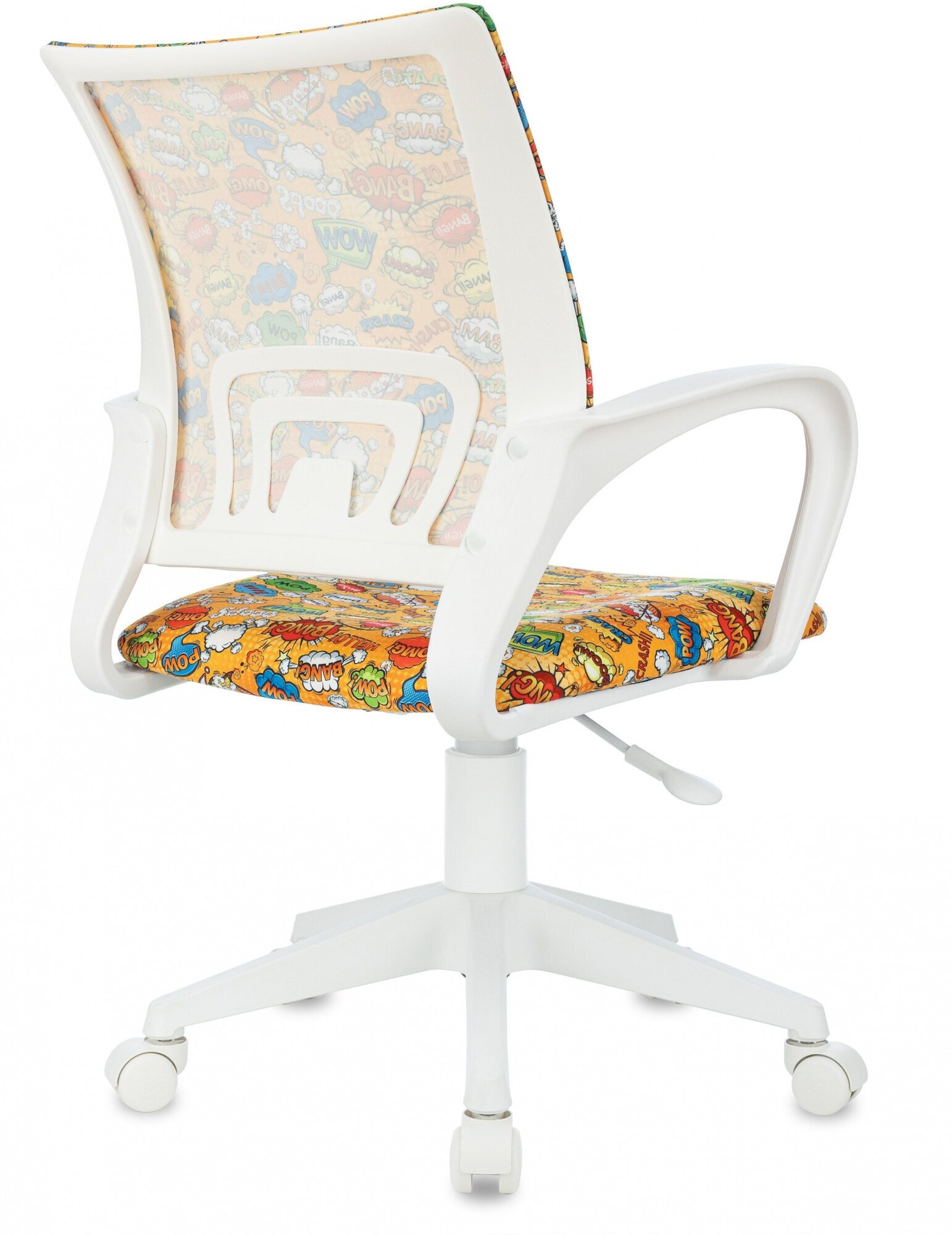 Кресло детское Бюрократ BUROKIDS 1 W, обивка: ткань, цвет: оранжевый, рисунок бэнг - фото №8