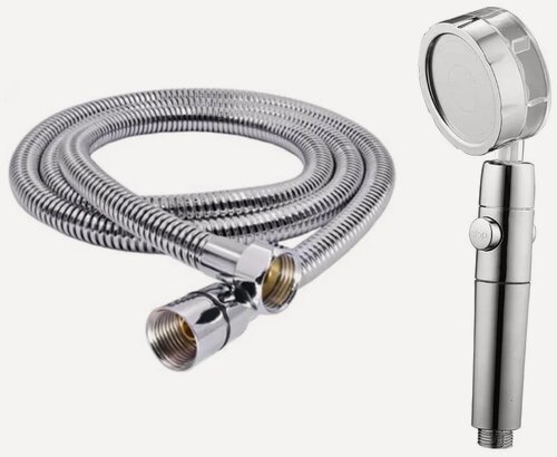 Изображение товара Набор для душа шланг двойная оплетка и турболейка