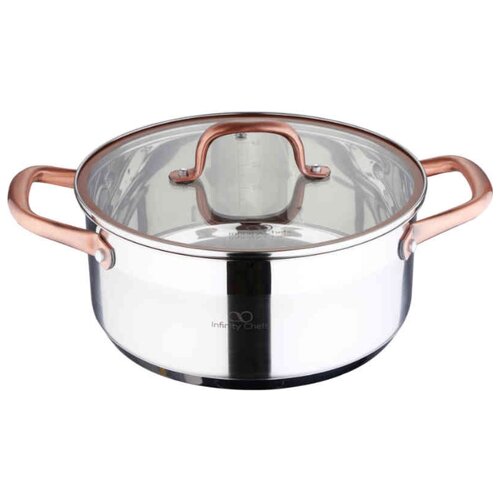 фото Кастрюля Bergner Infinity Chefs Copper BGIC-3502 4,5 л, серебристый/золотистый