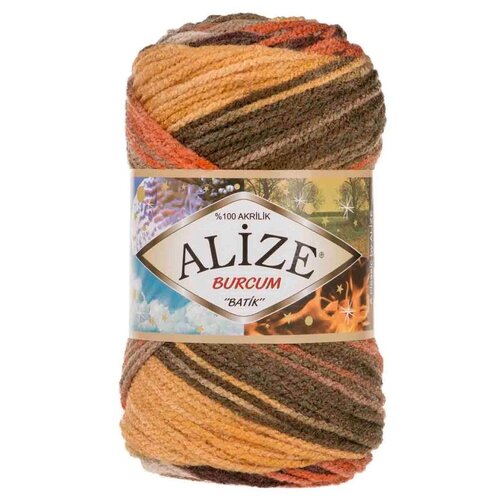 Пряжа Alize Burcum Batik, 100 % акрил, 100 г, 210 м, 5 шт., 6060 210 м