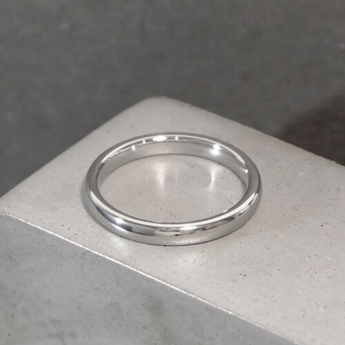 Кольцо обручальное CARRAJI, размер 22, серебряный