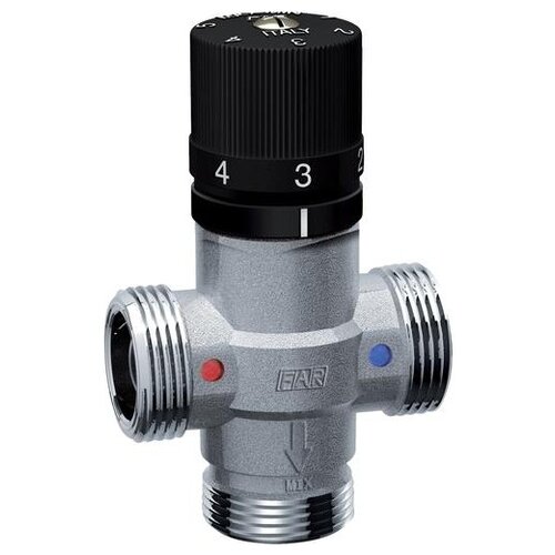 Трехходовой смесительный клапан термостатический FAR 3957 34 муфтовый (НР), Ду 20 (3/4), Kvs 2.6