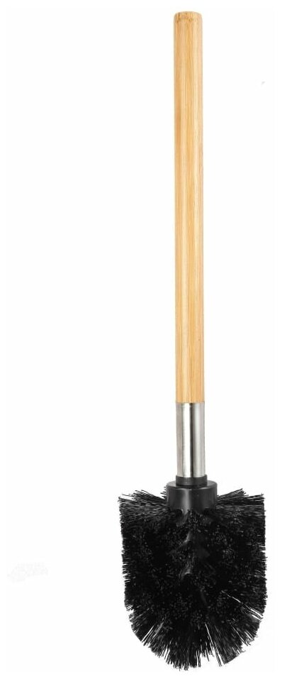 фото UniStor WOODY Сменный эелемент для туалетного гарнитура, щётка-ёршик с ручкой из натурального бамбука