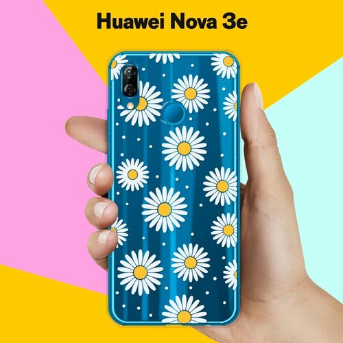 Силиконовый чехол Ромашки на Huawei Nova 3e силиконовый чехол на huawei nova 3e хуавей нова 3е кот в венке