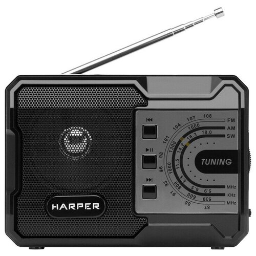 Радиоприемник HARPER HRS-440 USB/SD черный