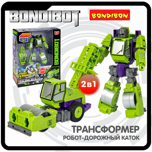 Трансформер 2в1 BONDIBOT робот Bondibon строительная техника транспорт детские игрушки дорожный каток