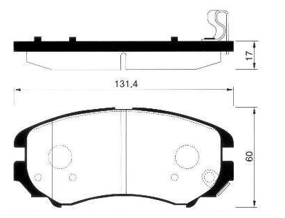 Sp1155sns_=Gdb3352 ! Колодки Торм. пер Hyundai Sonata Iv 2.0I/2.7 01>/Coupe Gk All 02> Sangsin brake арт. SP1155