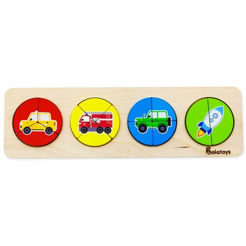 Сортер для малышей деревянный JoyToys Транспорт в кружочках 15 деталей Развивающие игрушки от 3 года Монтессори игрушки для детей развивающая игра ветки и детки