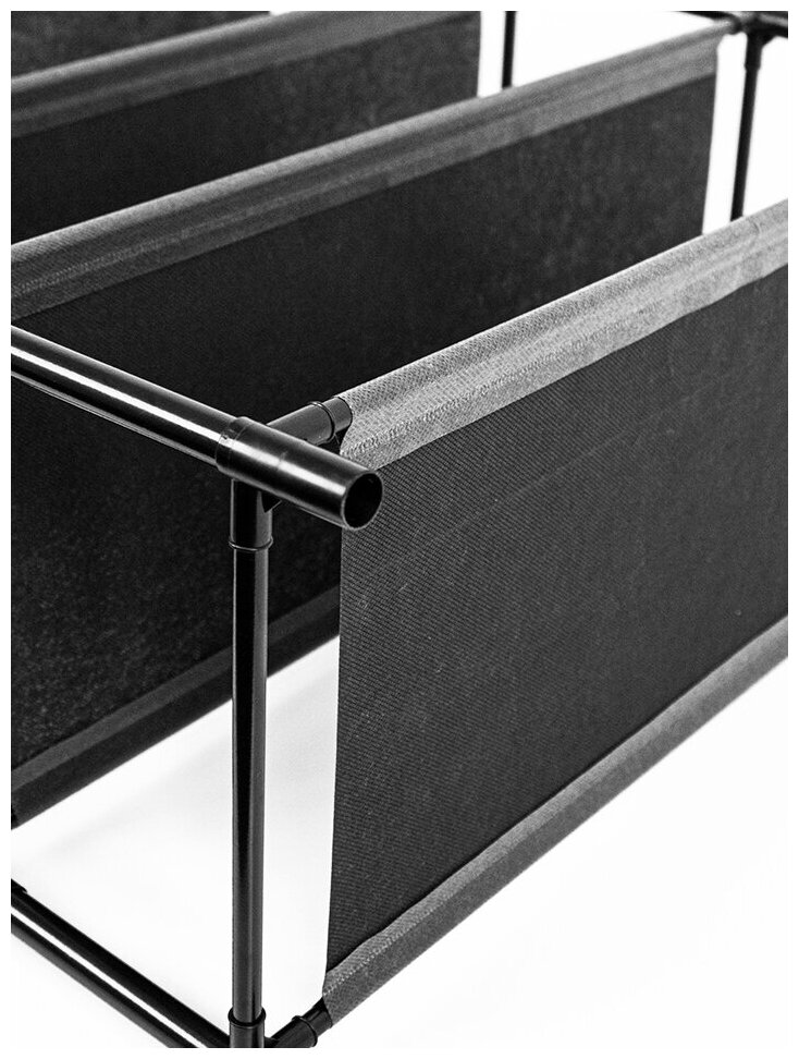 Вешалка напольная (5 полок, черная, 163х25х60 см с колёсиками) Hans&Helma органайзер для вещей стеллаж / этажерка - фотография № 3