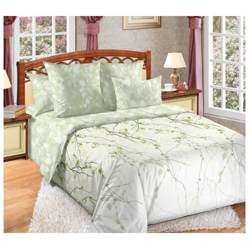 фото Постельное белье «весенний шепот», перкаль (2.0), с европростыней текс-дизайн