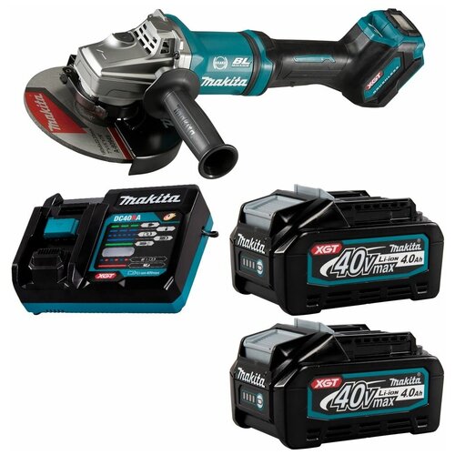 Шлифмашина угловая аккумуляторная 40В XGT 180мм Li-Ion 2x4Ач Makita GA037GM201 7301000₽