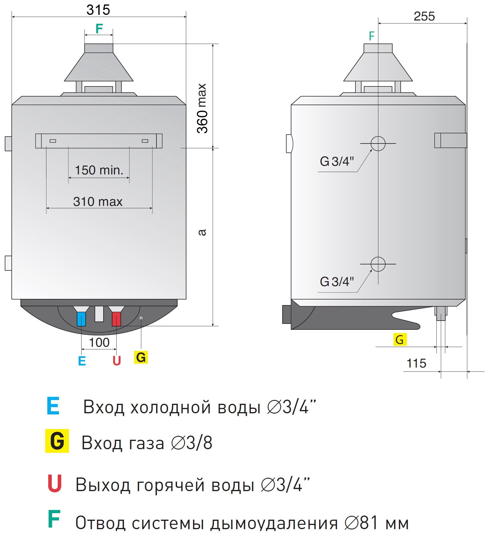 Накопительный газовый водонагреватель Ariston S/SGA 50 - фотография № 6