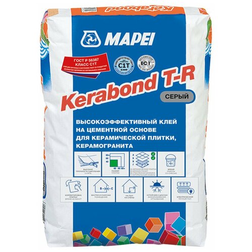 Mapei Клей Mapei для плитки Kerabond T-R Grey 25 кг