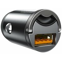 Baseus АЗУ Baseus Tiny Star Mini Quick Charge Car Charger USB Port 30W Dark Gray темно-серый VCHX-A0G