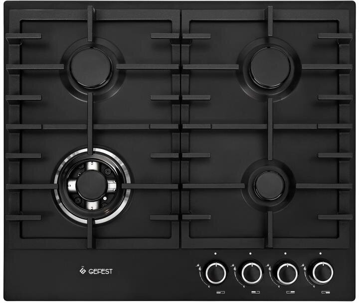 Газовая варочная поверхность Gefest ПВГ 1214-01 К2 черный матовый