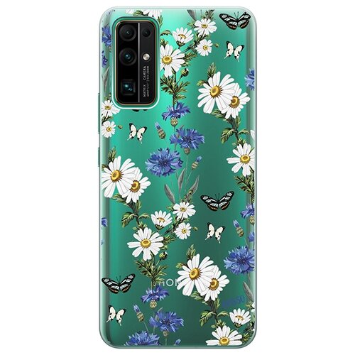 фото Ультратонкий силиконовый чехол-накладка для honor 30 с 3d принтом "hello, camomiles" gosso