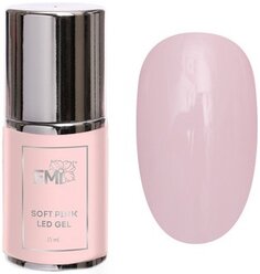 Гель-желе E.Mi LED Gel однофазный камуфлирующий для моделирования, 15 мл Soft Pink