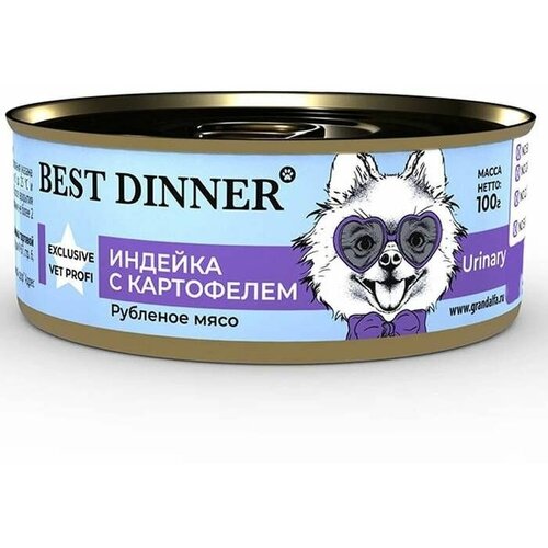 Корм консервированный для собак Best Dinner Urinary, 100 г, индейка с картофелем, 1 шт