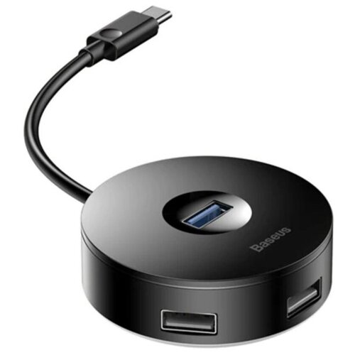 USB-концентратор Baseus 4 гнезда 1х USB 30 3х USB 20 цвет чёрный 107800₽