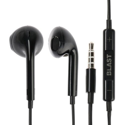 Наушники Blast BAH-251 микрофон вкладыши 103 дБ 32 Ом 35 мм 12 м черные 281600₽