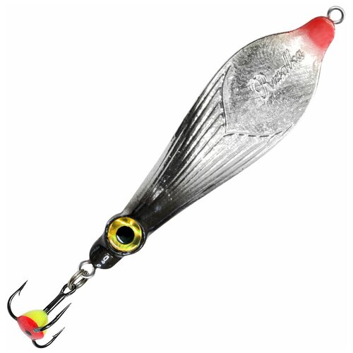 Блесна для рыбалки зимняя AQUA русалка 17,0g, цвет 07 (серебро, черный металлик) 1 штука.