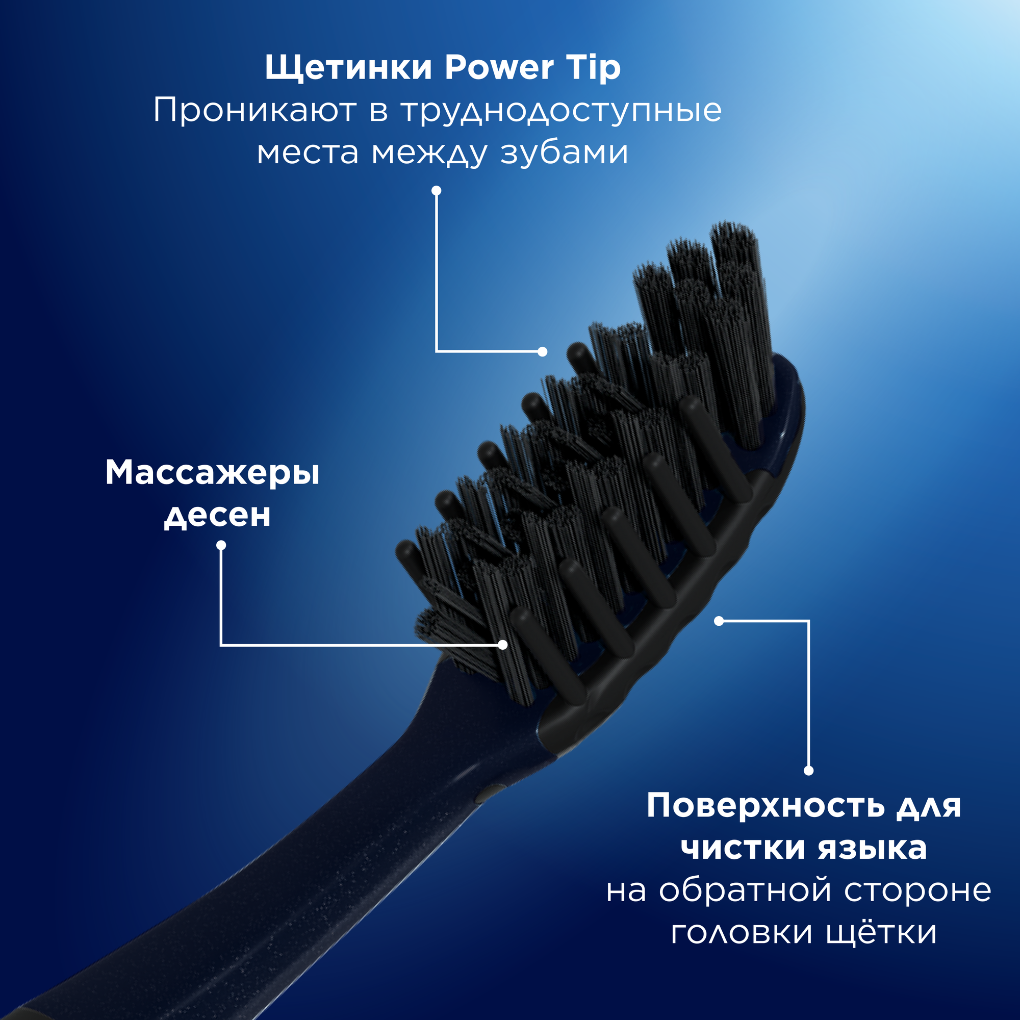 Зубная щетка Oral-B Pro-Expert Clean Black с древесным углём, средней жесткости, черный/фиолетовый