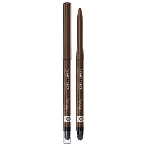 фото Rimmel автоматический карандаш для глаз exaggerate waterproof eye definer, оттенок 212 rich brown