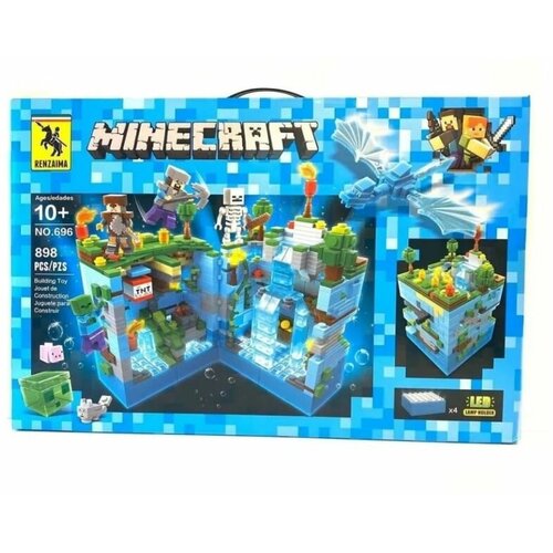 Конструктор Майнкрафт с LED подсветкой конструктор minecraft my world lb608 серая крепость 488 дет конструктор майнкрафт с led подсветкой