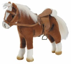 Gotz коричневая лошадь с седлом и уздечкой (3401099)