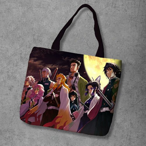 фото Сумка шоппер anime dakimakura, фактура рельефная, мультиколор