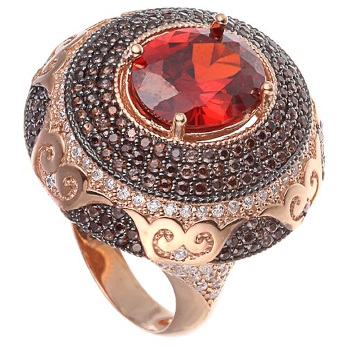 фото Element47 кольцо из серебра 925 пробы с кубическим цирконием nkr0015-45_ko_001_pink, размер 17