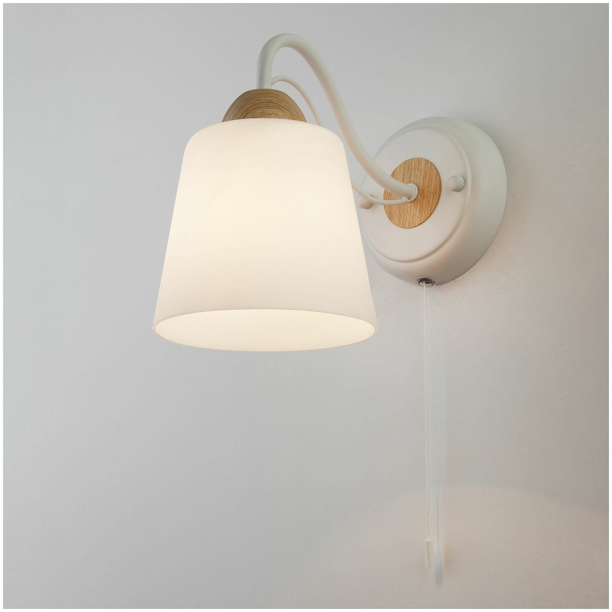 Бра / Настенный светильник со стеклянным плафоном Eurosvet 70062/1 белый