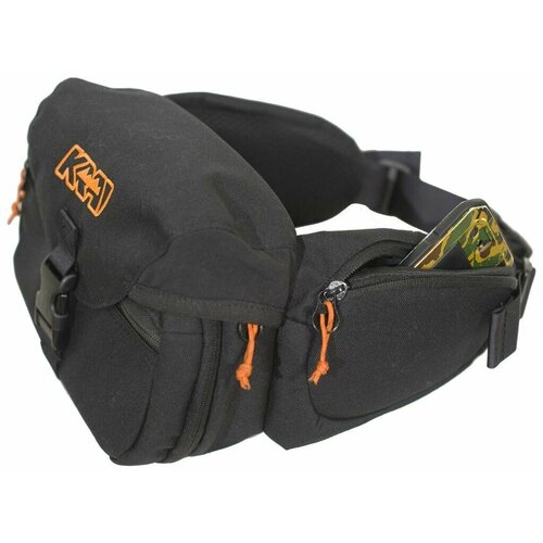 фото Сумка поясная krai, синтетический материал, черный