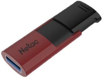 Флешка Netac U182 64 GB, 1 шт., красный/черный