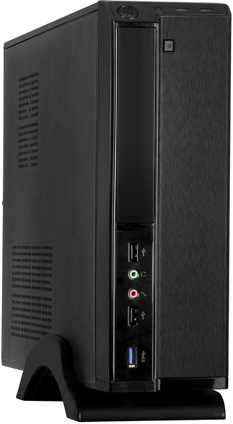 Корпус системного блока EXEGATE MI-207U-450W-8 (miniITX/mATX, БП M450 с вент. 8см, 1*USB+1*USB3.0, аудио, черный)