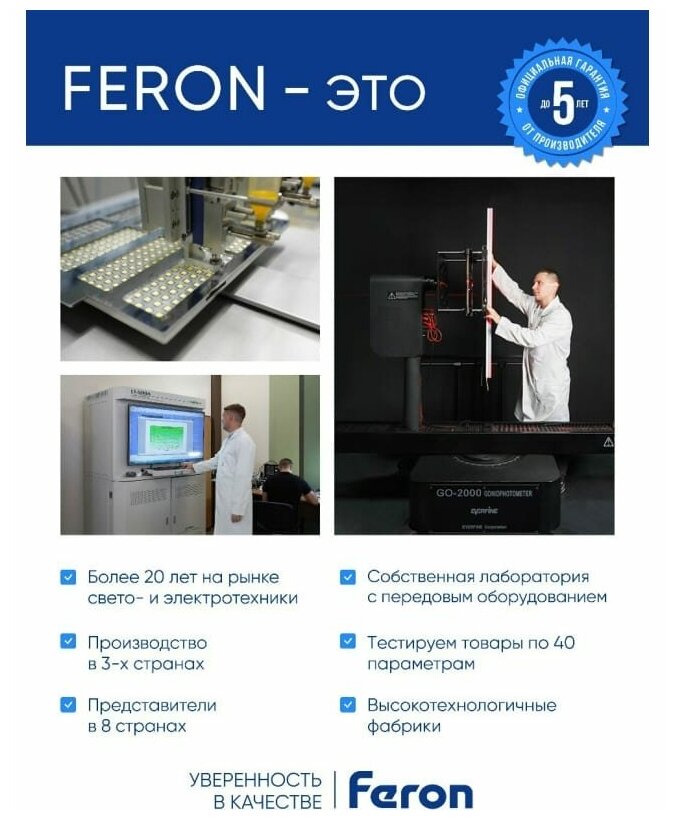 Уличный светильник консольный светодиодный, на столб (ДКУ) FERON SP3032, 50W, 6400К (дневной)