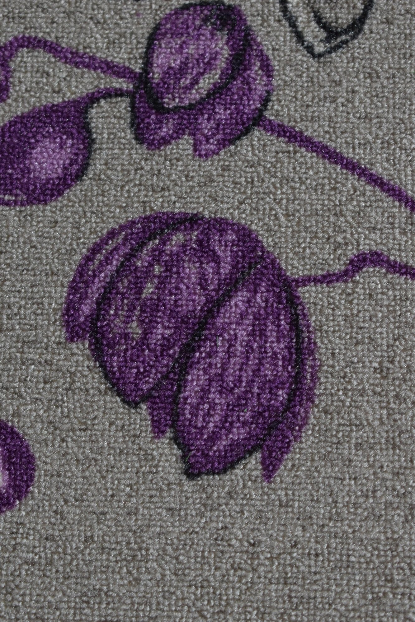 Ковровая дорожка на войлоке, Витебские ковры, с печатным рисунком, 1179, серая, 1*1 м - фотография № 8