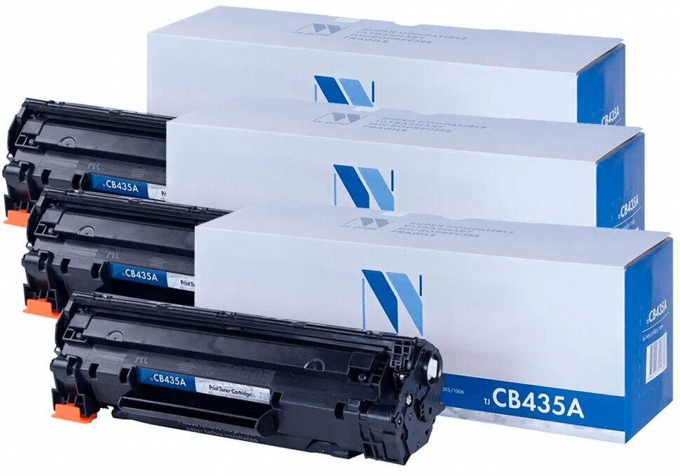 Картридж NV Print NV-CB435A-SET3 для принтеров HP LaserJet P1005/ P1006, (3 шт) 1500 страниц