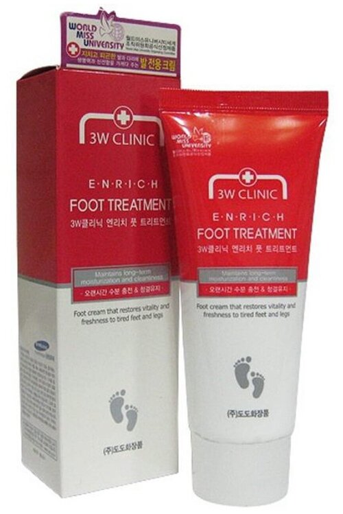 3W CLINIC Enrich Foot Treatment Крем для ног лечебный , 100 мл