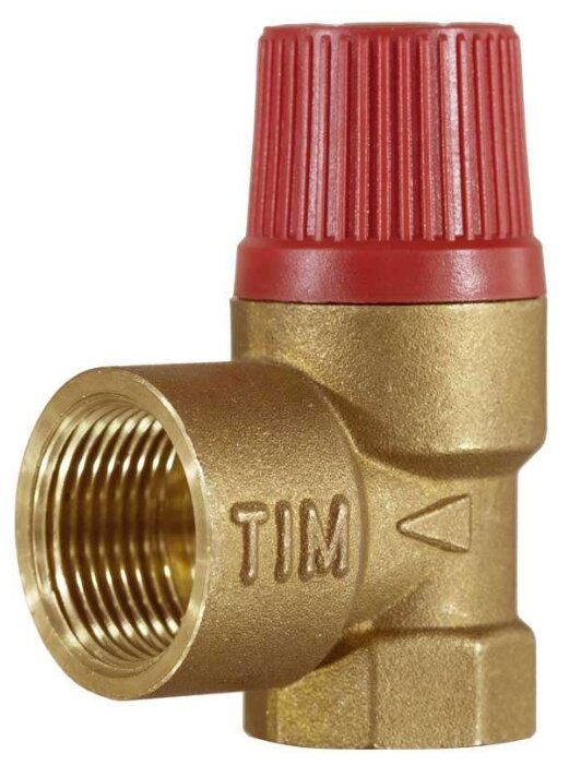 Предохранительный клапан Tim BL22FF-K-3bar муфтовый (ВР/ВР) латунь 3 бар Ду 15 (1/2") / Ду 15 (1/2")