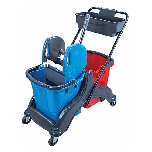 Тележка уборочная, двухведерная, 2х25л с отжимом Mimoza CK756 Uctem Plas пластик